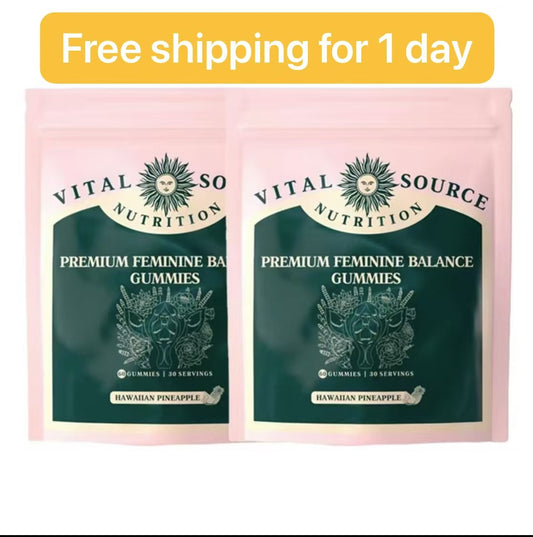 【2 Packs Free Ship】Vital Source 60 Gummies of Feminine Balance Gummies, caring for women and partners, gift for women,Hawaiian Pineapple