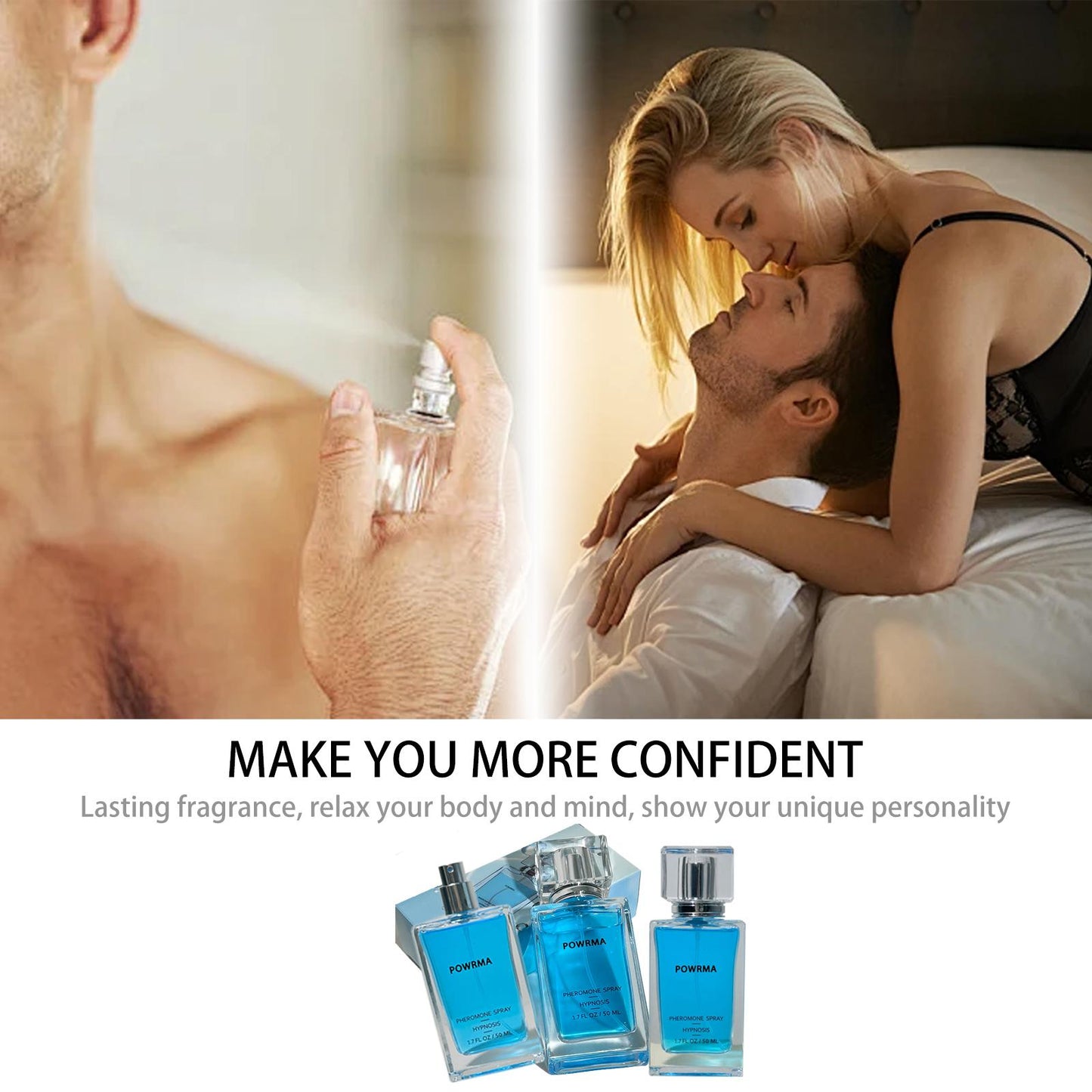 Blue men's perfume 50ml Refreshing and pleasant perfume, long-lasting fragrance